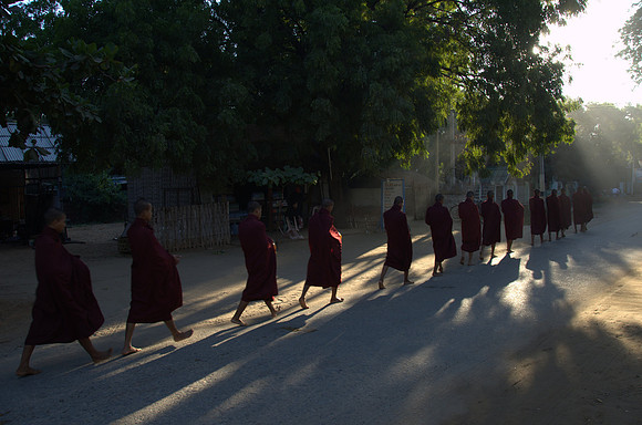 Early Morning Alms, Bagan