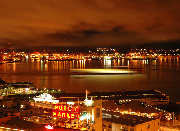 Seattle Waterfront At Night 5