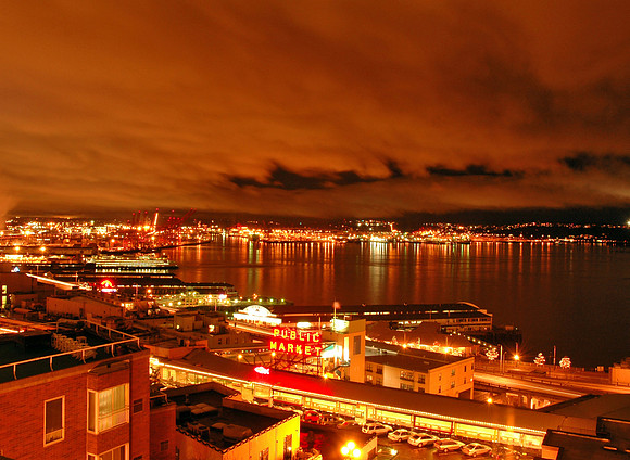 Seattle Waterfront At Night 3