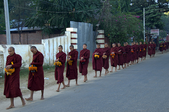 Early Morning Alms, Bagan